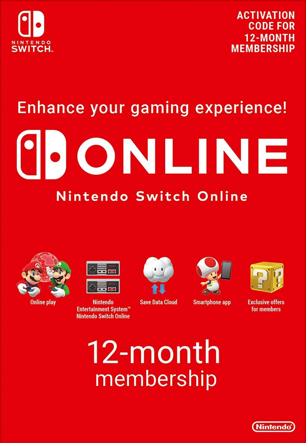 Nintendo Switch Online (�������������� �������� - 12 �������, �������� ������)