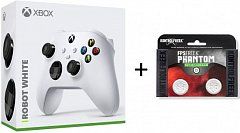 ������� Xbox Series X/S Robot White + ����� �������� Thumb Grips Kontrolfreek