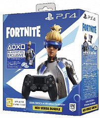 Sony DualShock 4 Version 2 (Black) +  Fortnite Neo Versa Bundle