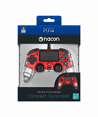  Nacon Wired Compact Controller   PS4 (Light Red)