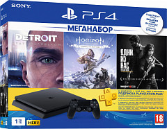 SONY PlayStation 4 Slim 1Tb (Detroit + Horizon Zero Dawn +The Last of Us + PSPlus 3�)