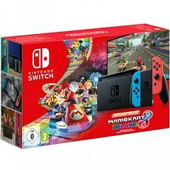 NINTENDO SWITCH 32 GB NEON BLUE-RED+ Mario Kart 8 Deluxe