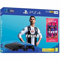 PlayStation 4 Slim 1TB + Fifa 19 + DualShock 4 V2