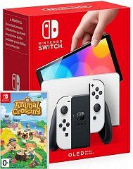 Nintendo Switch (OLED Model) White+Animal Crossing: New Horizons (Switch, ������� ������)